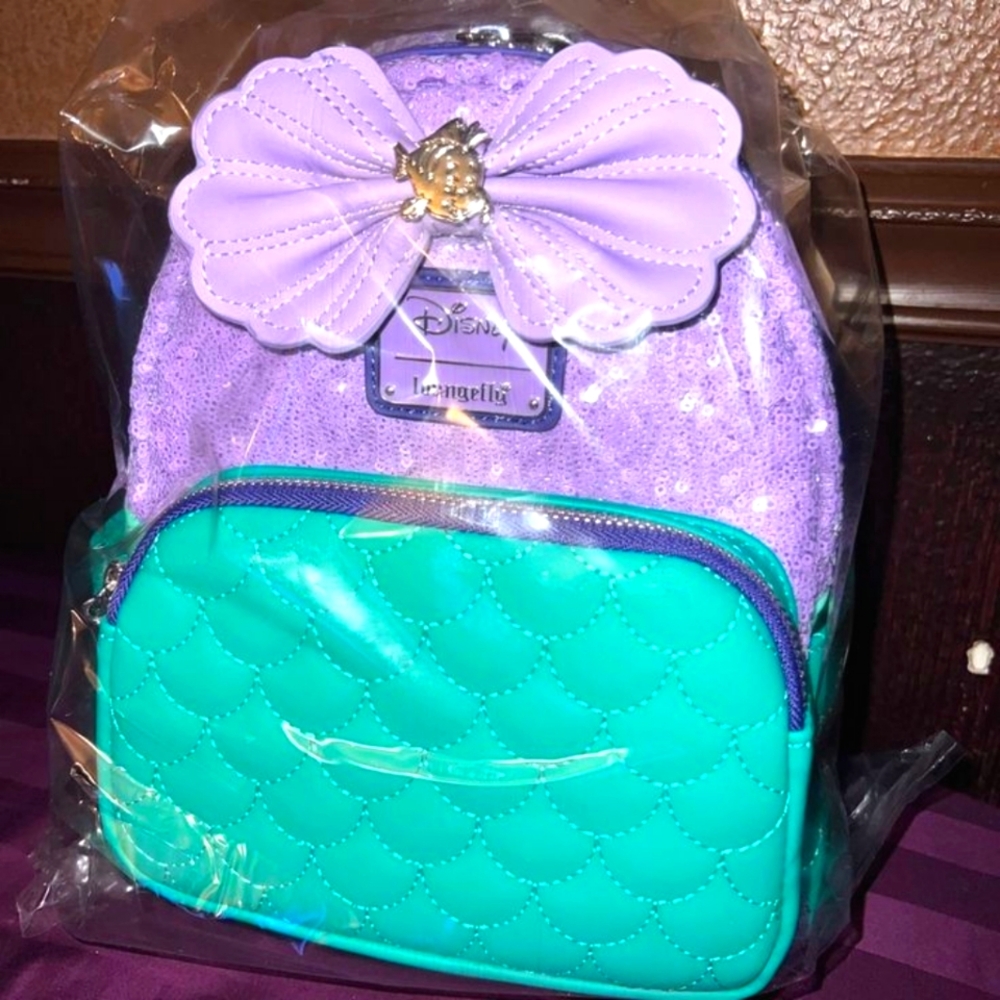 NWT Ariel Sequin Loungefly Backpack